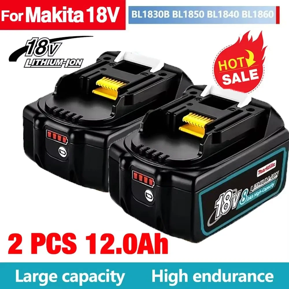 

Perfect Replacement for Makita 18V Batteries BL1860B, BL1850B, BL1830B, BL1815 -100% Compatible 18V 12.0Ah/8.0Ah/6.0Ah Li-ion