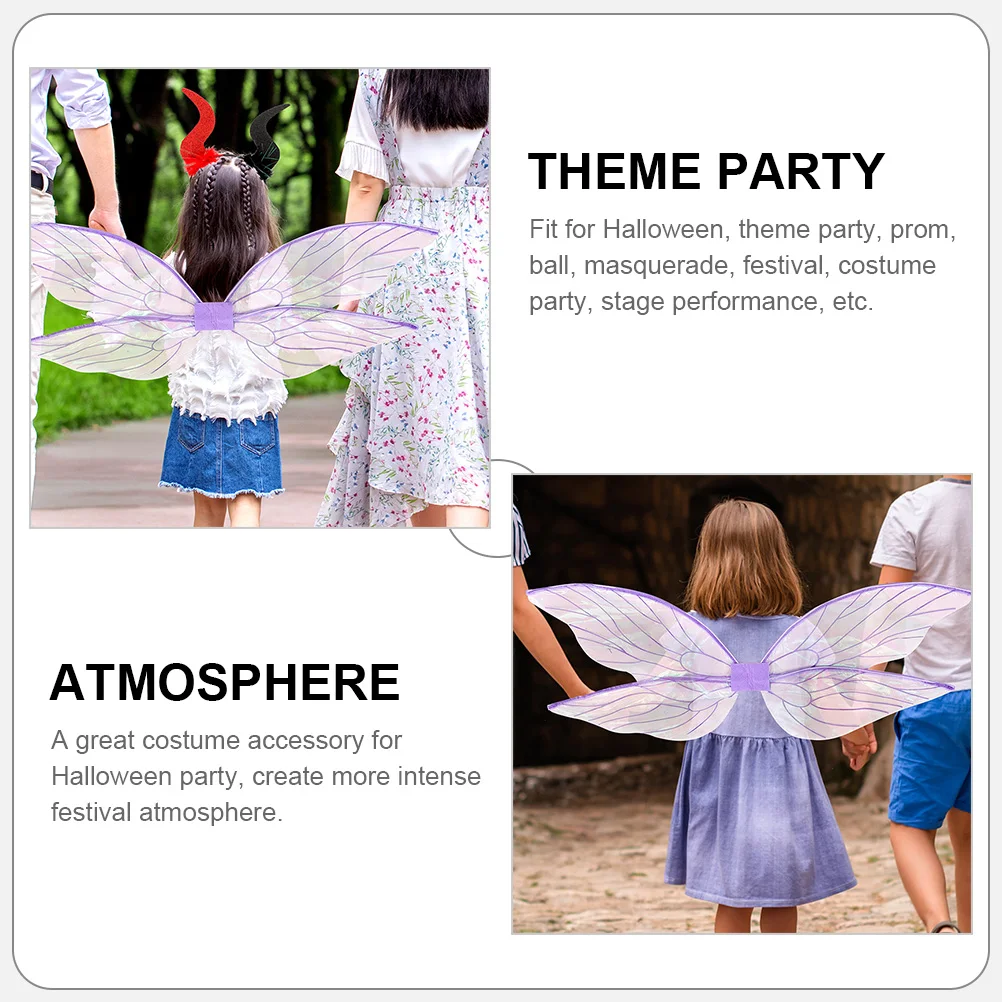 

1pcs Fairy Wings Cosplay Adult Butterfly Wing Costume Party Prop Decor Masquerade Festival Photo Accessory For Women Halloween
