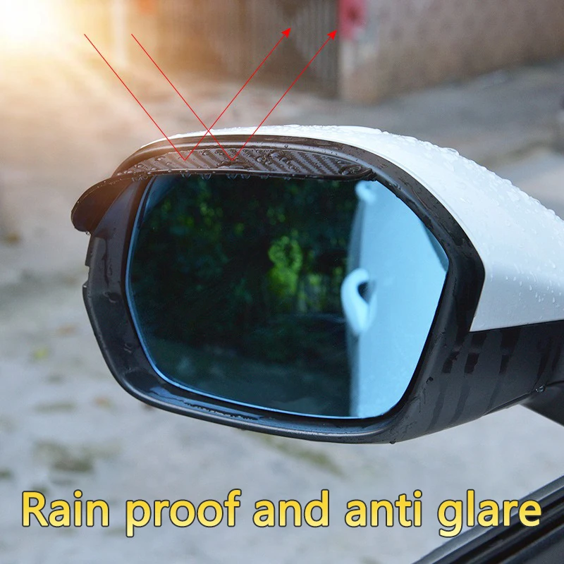 2pcs Car Rear View Mirror Rain Cover Sun Visor Car Accessories For Mazda MS Emblem 3 2 Cx5 Cx3 Cx30 2 Mx5 Demio Atenza Accessory