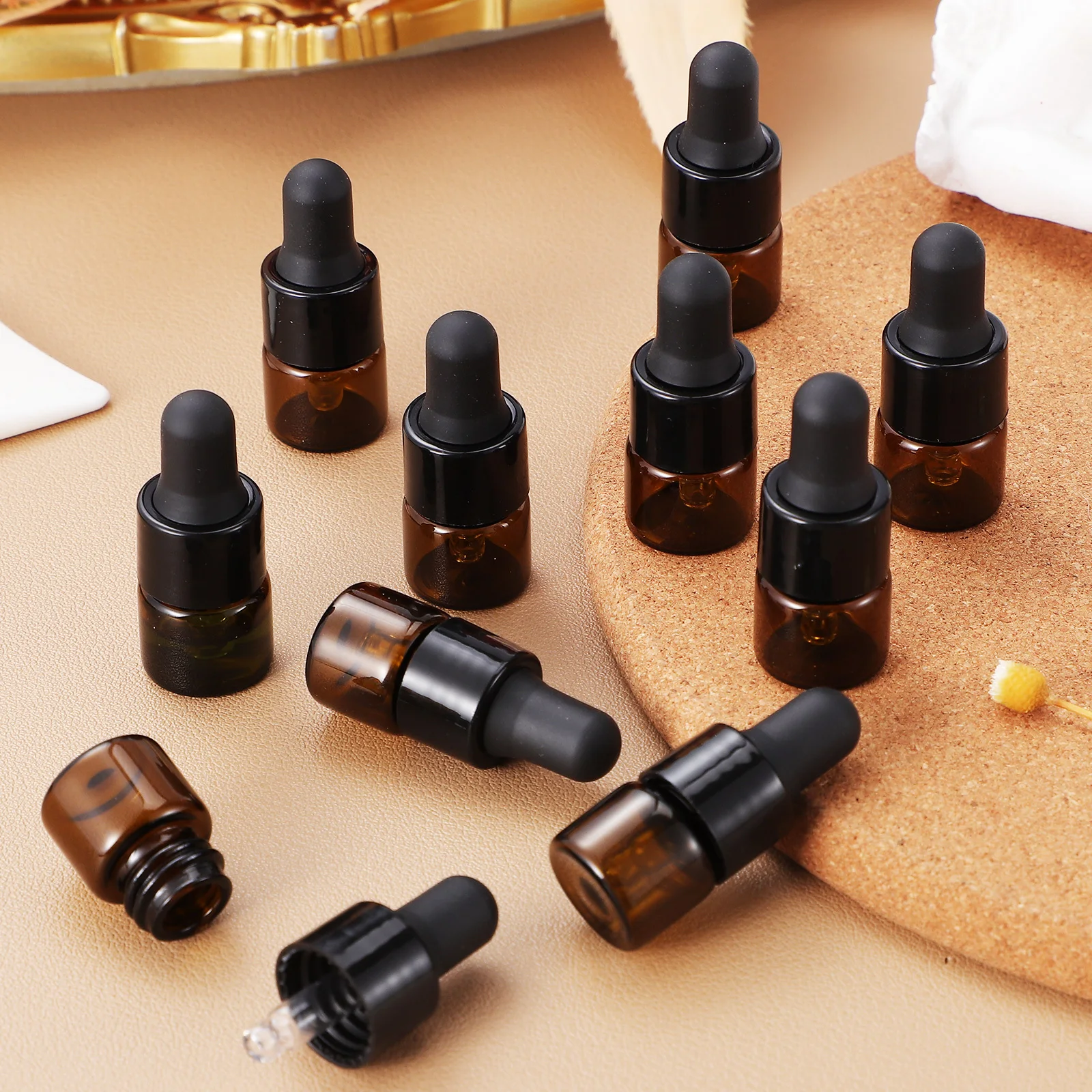 

30 Pcs Glass Dropper Bottle Subpackaging Essential Oil Refillable Travel Accessories