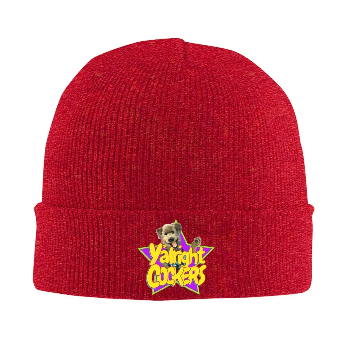 Y'ALRIGHT COCKERS! HACKER T. DOG Knitted Hat Beanies Winter Hat Warm Street Puppet Maker Caps for Men Women