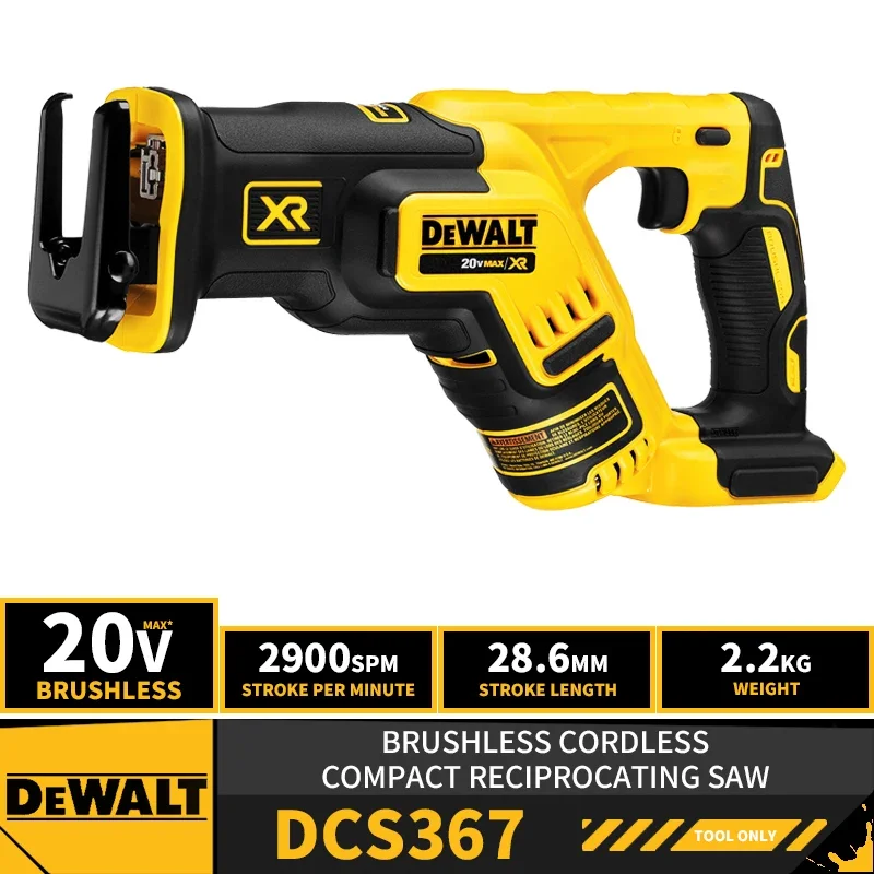 Dewalt DCS367ブラシレスコードレスコンパクト往復鋸20vリチウム電源ツール2900SPM