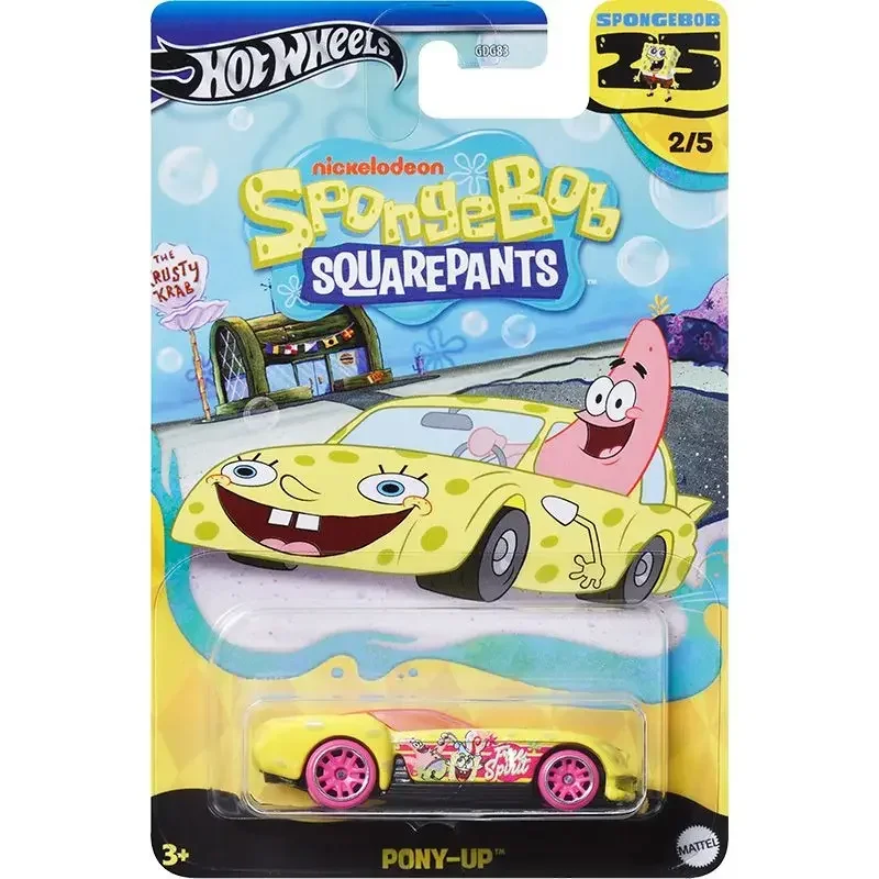 Original Hot Wheels Car SpongeBob SquarePants Toys for Boys 1/64 Diecast Van Pony-up Quick Delivery Second Wind Straight Pipes