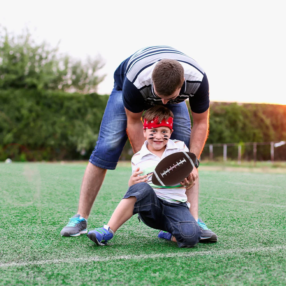 2 قطعة كرة الرجبي للأطفال كرة قابلة للنفخ للأطفال 1-3 سنوات اللعب في الهواء الطلق تعزيز القدرة الرياضية التنسيق ممارسة لعبة ممتعة #6