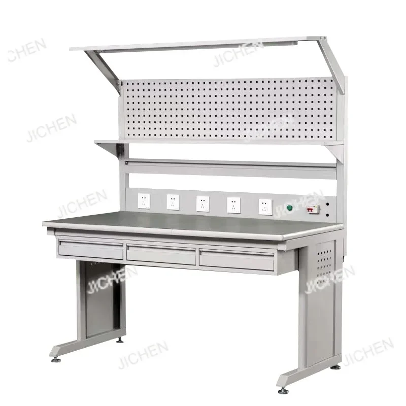 Anti-static Green Rubber Workbench White Countertop Console Customization