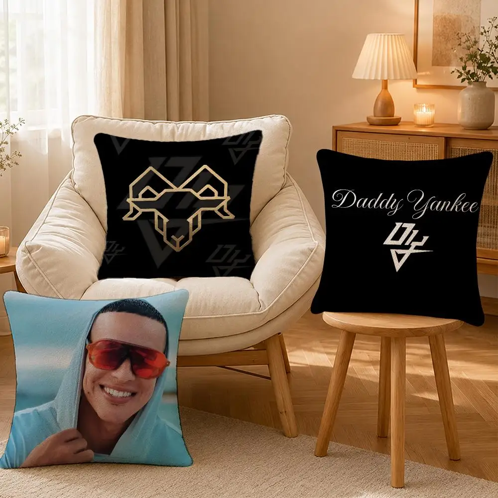Rapper Daddy Yankee Reggaeton Cushion Cover Personalized Short Plush Soft Bedroom Sofa Home Decor Gift