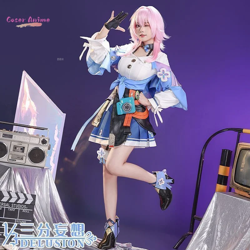 

【Coser】March 7th Cosplay Costume Game Honkai: Star Rail Uniform Halloween Carnival Party Christmas Play Role Clothes Clothing