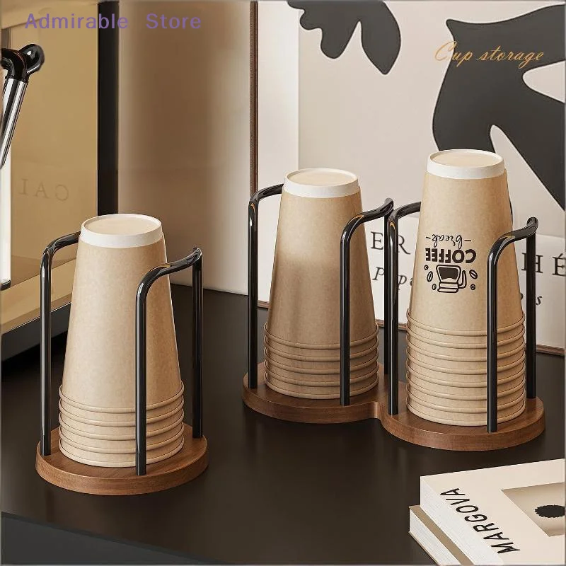 [W]1Pcs Disposable Cup Holder Anti-Drop Multi-Function Coffee Cup Organizer Desktop Drink Holder for Office Break Room Use