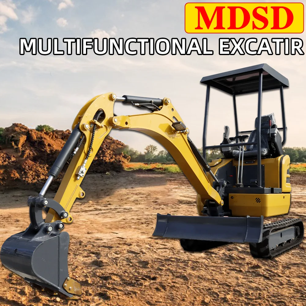 EPA 1.5 Ton Hydraulic Small Excavator 1800 kg Agricultural Orchard 1 Ton Trench Digger 1.2 Ton Diesel Mini Excavator Customized