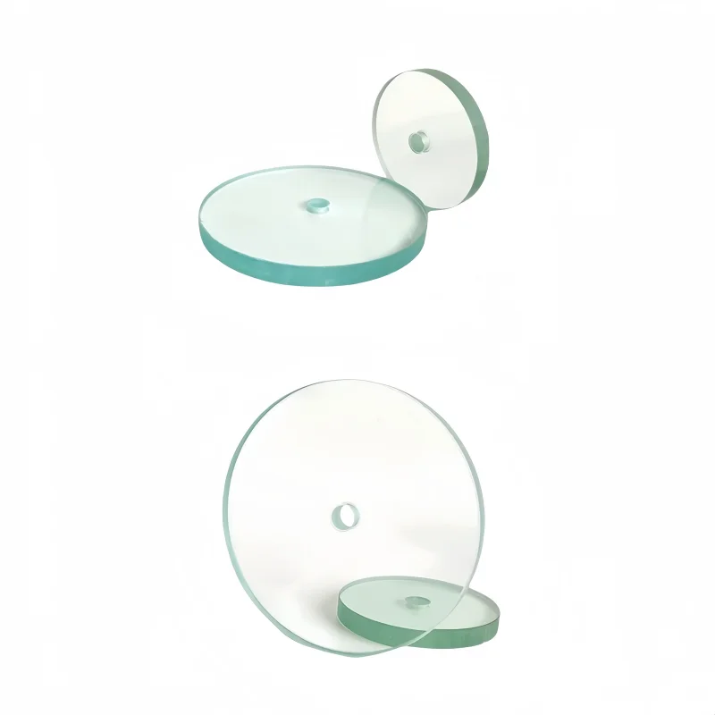 Borosilicate Transparent Glass,Diopter Disc  Diameter 110mm---150mm With 10mm Round Hole In The Middle ,Thickness 10mm
