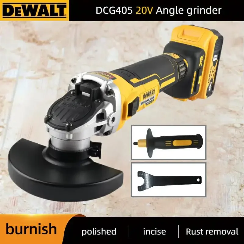 DEWALT DCG405N 20V Brushless Cordless Angle Grinder Cutting Machine Rechargeable Portable Polisher Power Tools (Bare Tool)