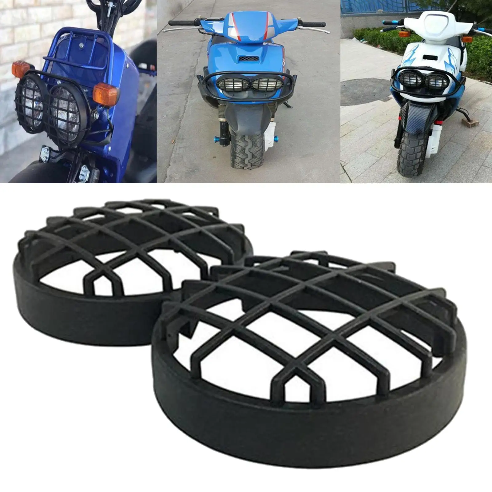 Motorcycle Headlight Grill Mesh Cover Compatible for BWS100, Easy to Install