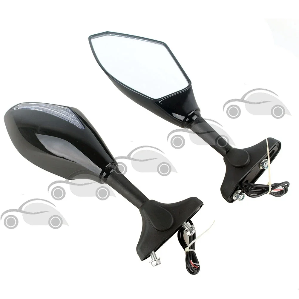 المزدوج المتكاملة بدوره مصباح إشارة مرايا الرؤية الخلفية لياماها YZF R6S 2006-2009 وهوندا CBR 250 600 1000 RR F3 F4 الدخان