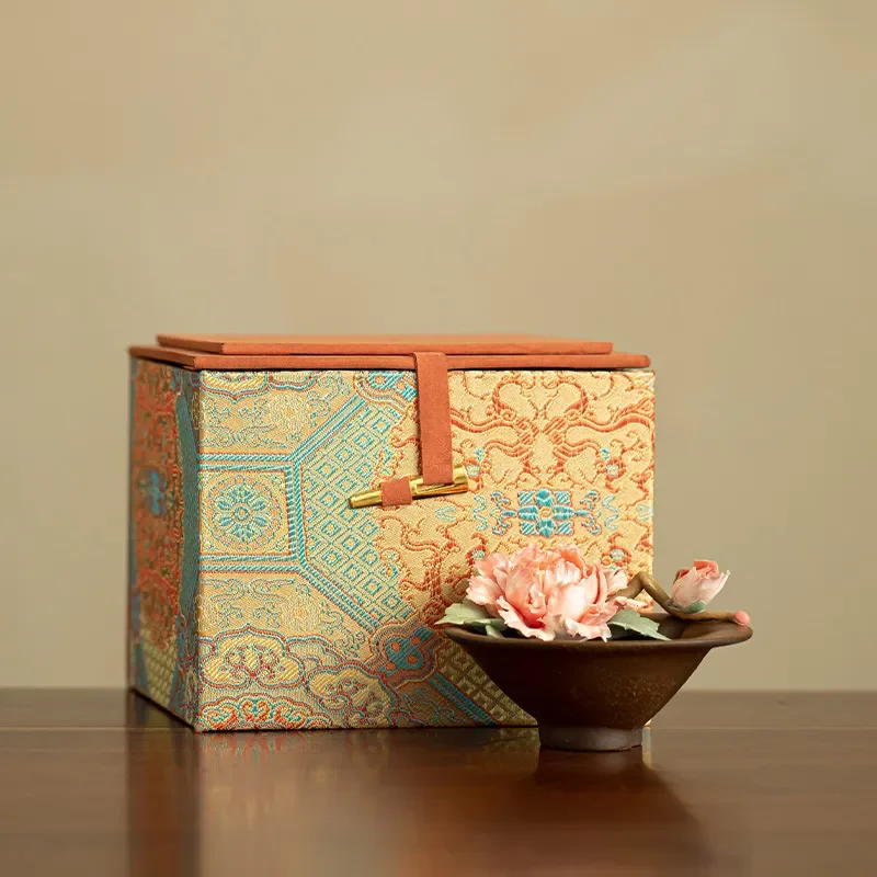 Handmade Ceramic Peony Gourd Tea Cup Master Cup Anti Scalding Pottery Teacup High End Light Luxury Gift Box For Tea Lover