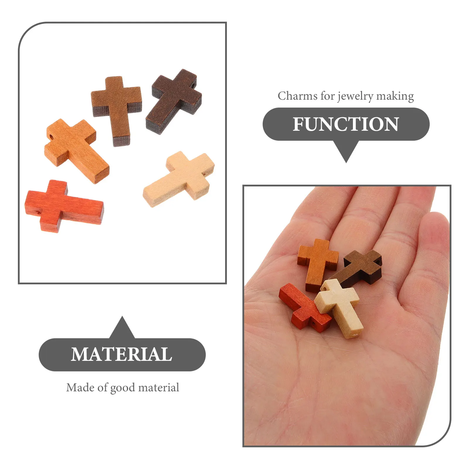 

50pcs Charms For Necklace Making Decorative Cross Pendant Charms for DIY Jewelry Crafts Small Necklace Gifts Accessories