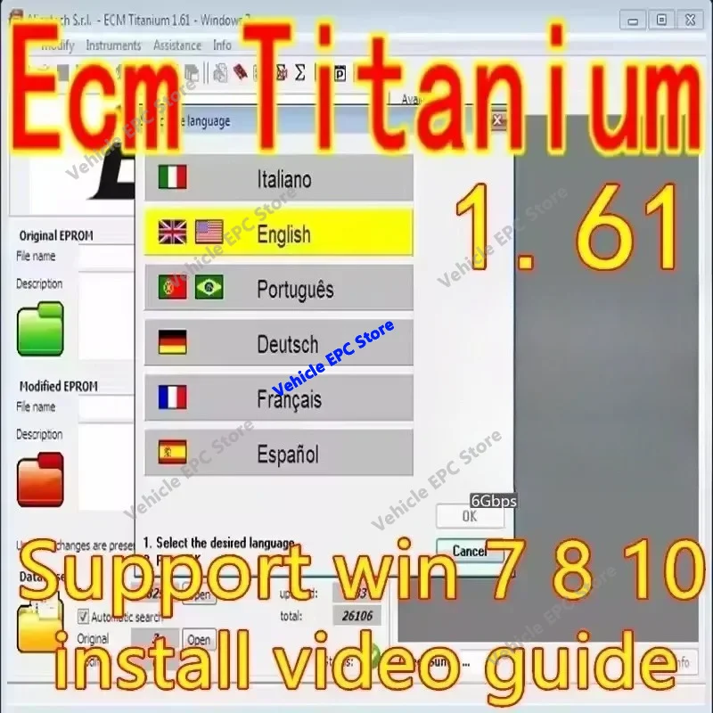 New ECU Programming Tool Winols 4.7 Software  93GB Damos Files +ECM TITANIUM 26100+ Immo Service Tool V1.2 for auto car software