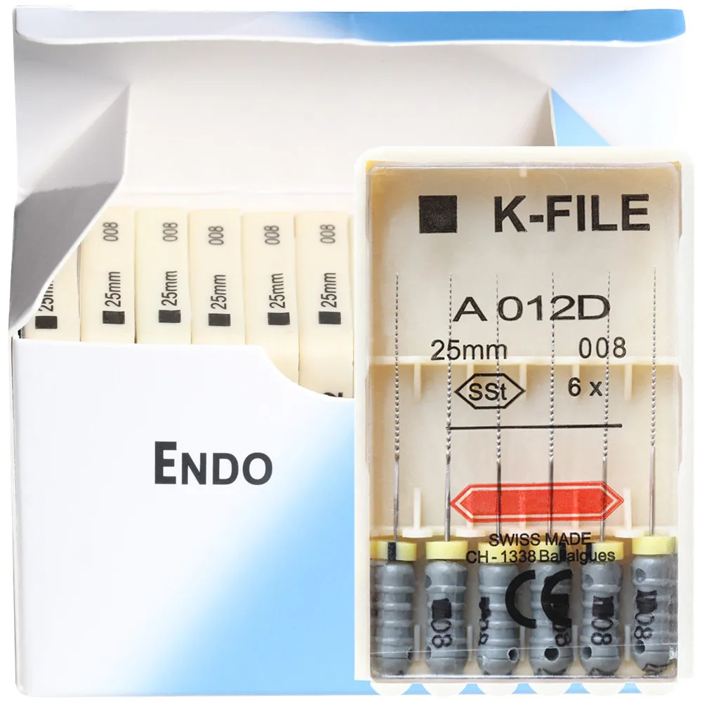 10 paczek 21/25/31mm Dental K-FILE ze stali nierdzewnej Endo kanał korzeniowy pilniki K do użytku ręcznego endodontyczny rozrzutnik palców produkty