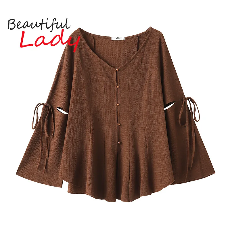 

Plus Size Blazer for Women 4xl 5xl 6xl Brown Top Loose Cardigan Women Blouse Black Tops Large Size Loose Women Clothing