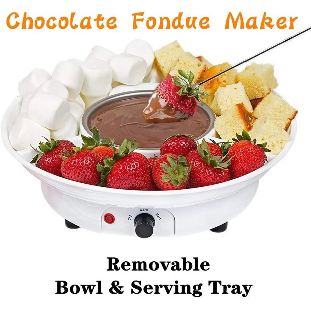 

Fondue Pot Set Electric Chocolate Maker Chocolate Fondue Electric Fondue Pots for Grahams Crackers Chocolate Marshmallows