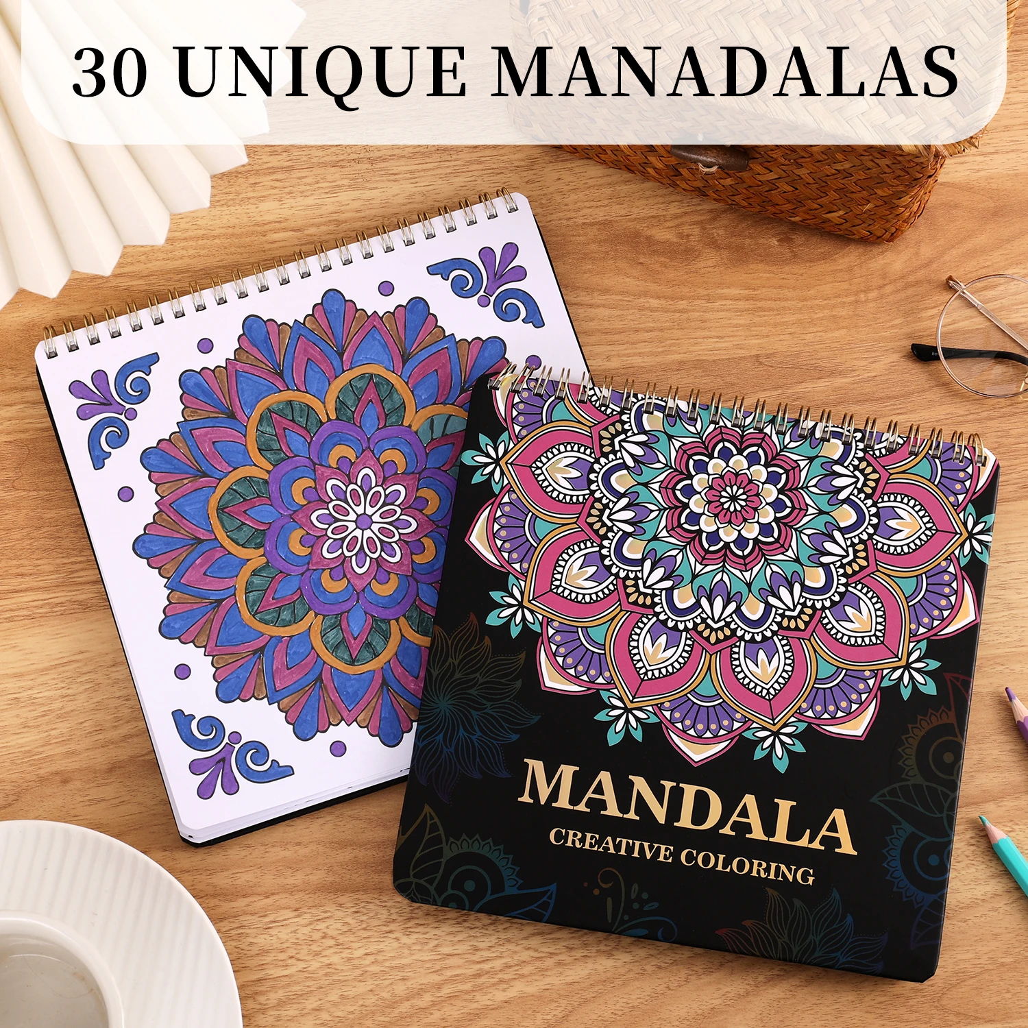 كتاب تلوين ماندالا الجميل للبالغين للاسترخاء، كتب التلوين مع اقتباسات ملهمة مما يجعلها هدية رائعة، #2