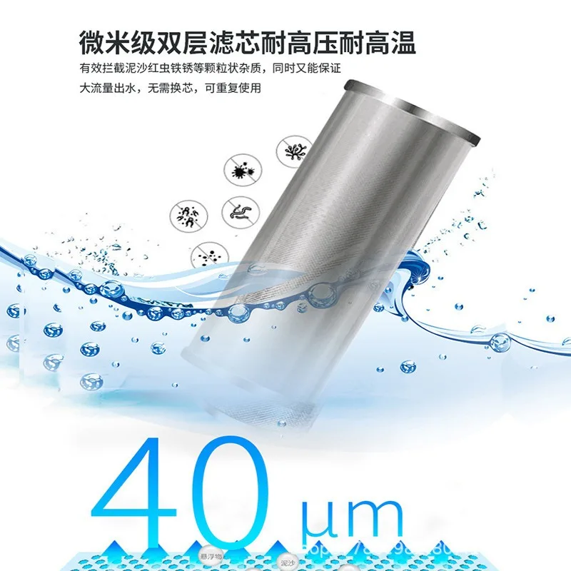 Stainless Steel Whole House High Flow Backwash Pre Filter Commercial & Home Sand & Sediment Water Filter for Well Water