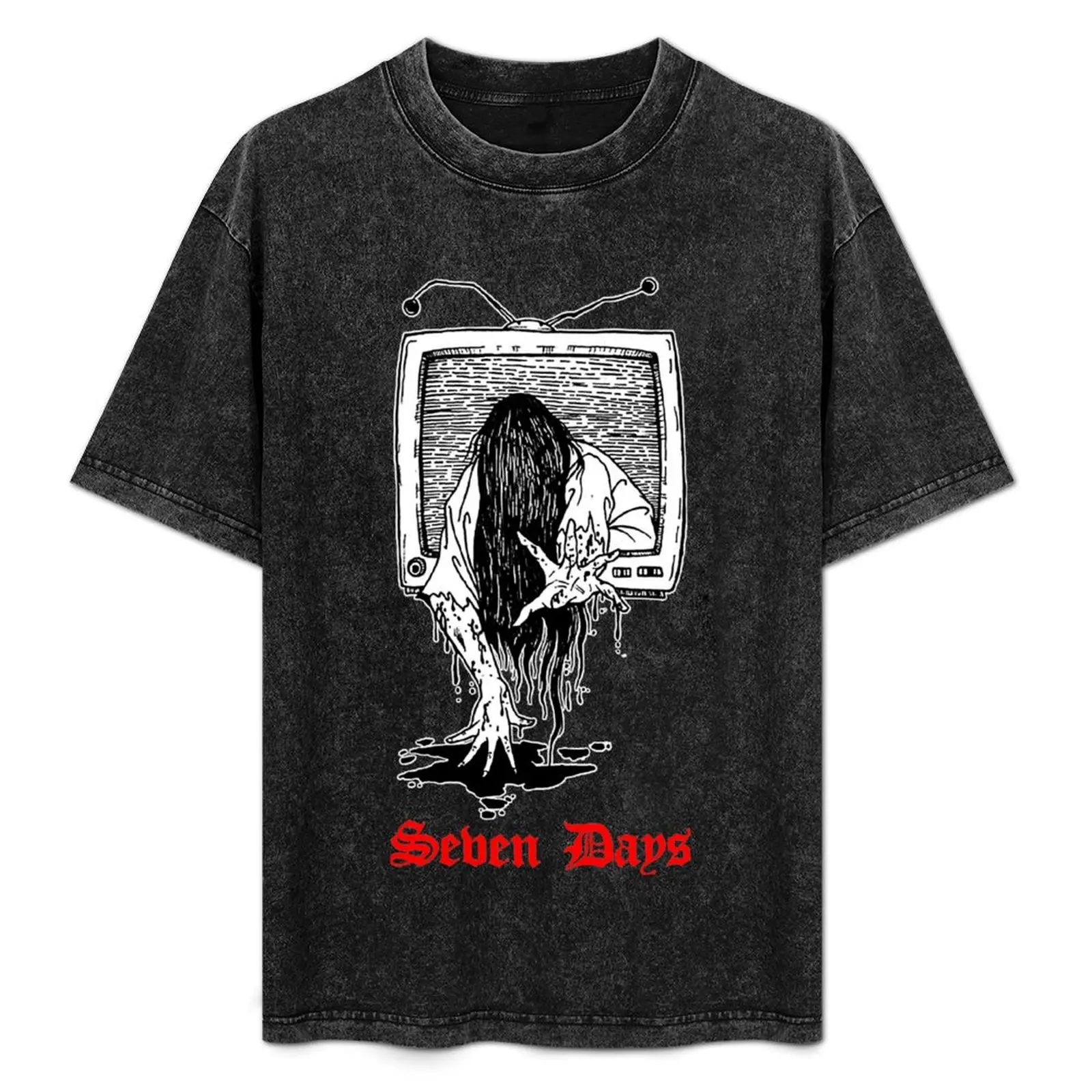 Camiseta ligera para correr con diseño de la película de terror The Ring, Samara Seven Days Halloween