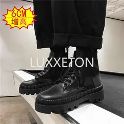 Short Boots British Style Autumn and Winter New Men's High Help Thick Soled Short Boots British Outdoor Retro Work Boots