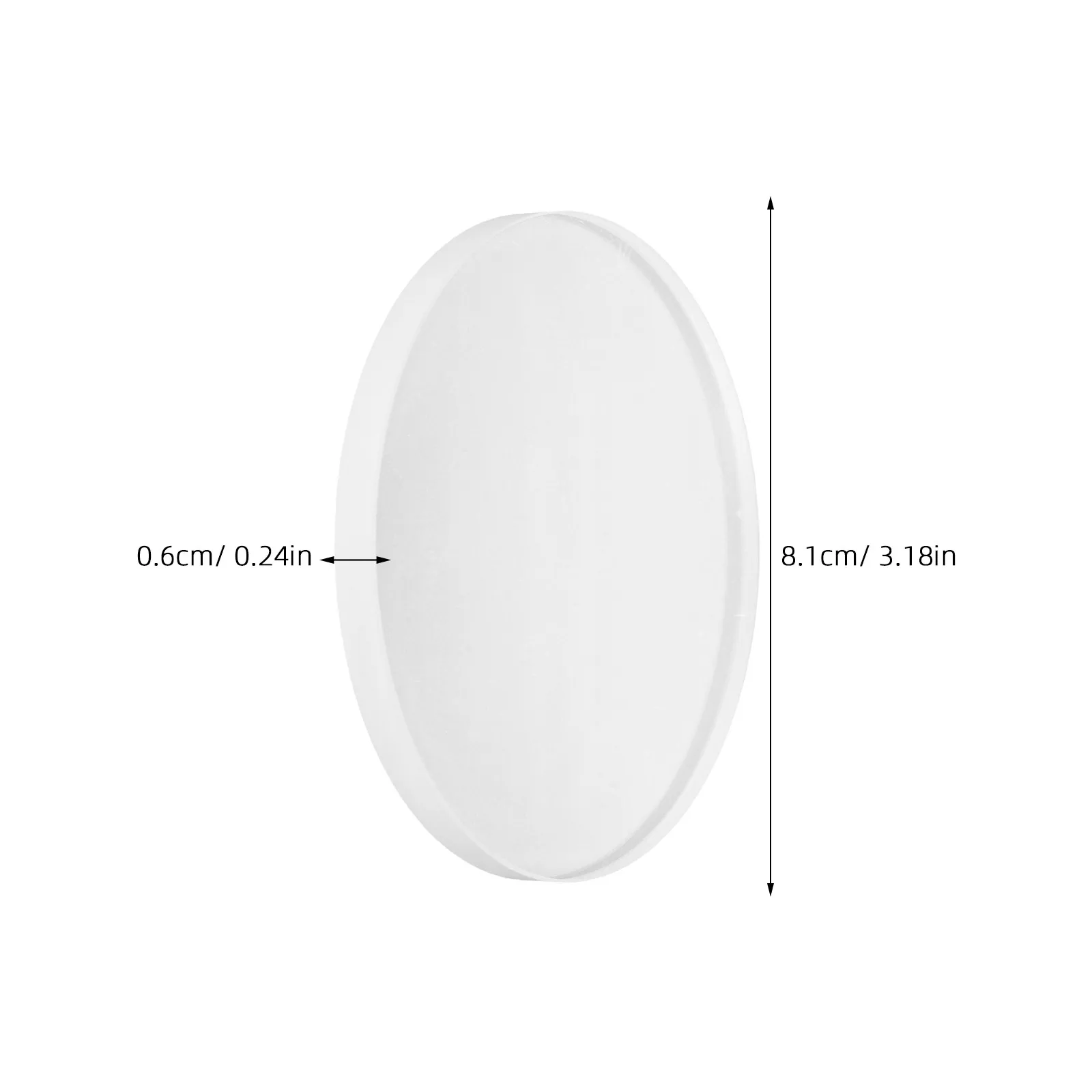 2Pcs Water Meter Cover Frost Resistant 81x6mm Tempered Glass Lens Outdoor Protective Dome Transparent Window Replacement Repair