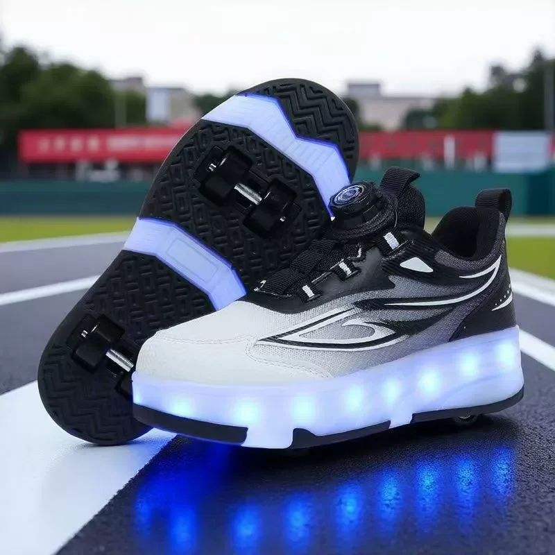 

Детские прогулочные кроссовки, детские роликовые коньки, спортивная обувь для скейтборда на открытом воздухе, светящиеся роликовые туфли для мальчиков и девочек, кроссовки