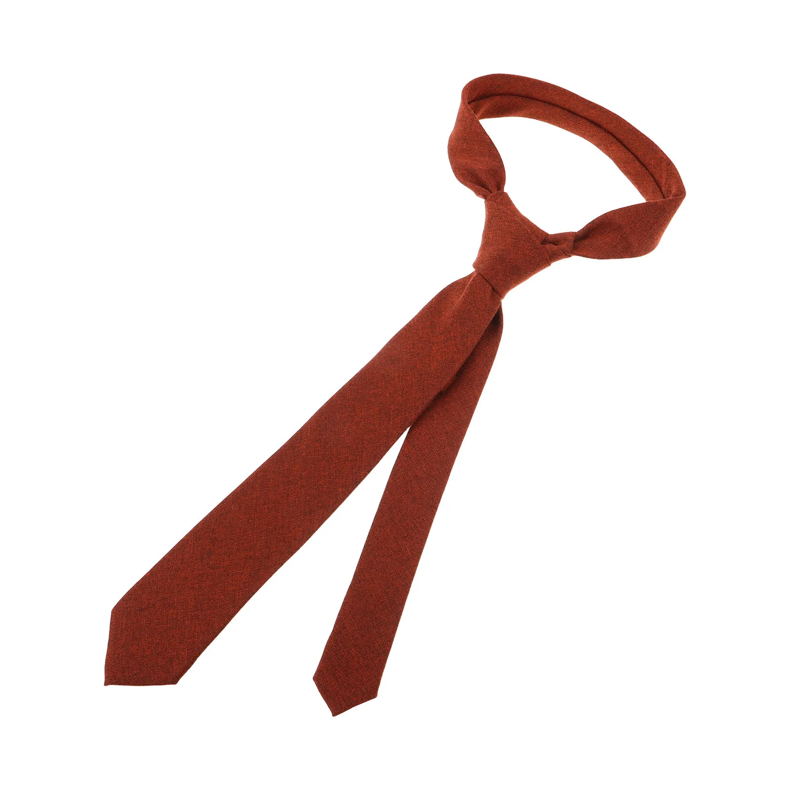 남성용 순수 오렌지 넥타이 빈티지 정장 넥타이 사무실 정장 웨딩 파티 장식용 넥타이 패션