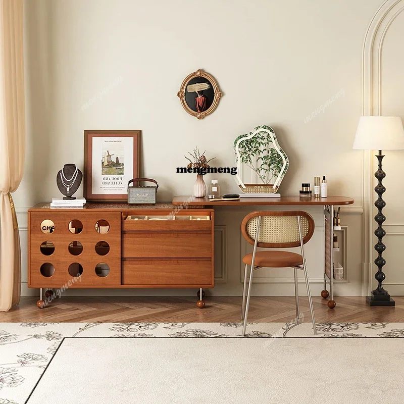 

Storage Nordic Dressing Table Sets Professional LED Mirror Bedroom Desk Dressers Luxury Modern Comoda Pra Quarto Room Furniture