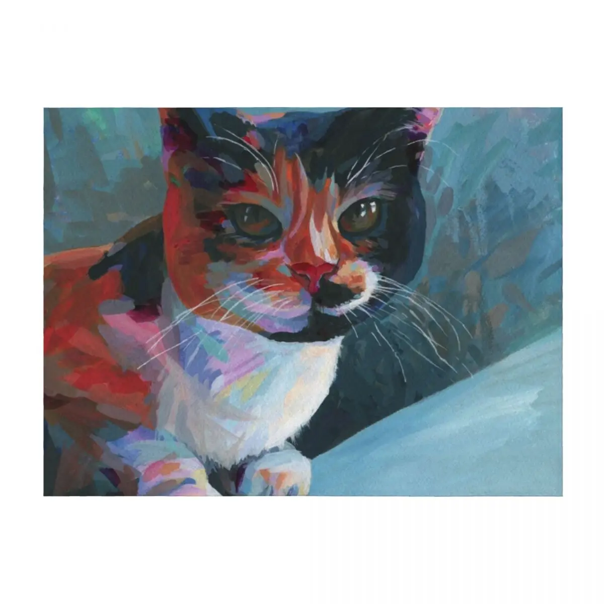 

Bright cat Throw Blanket Flannel Fabric Sofas Summer valentine gift ideas Blankets