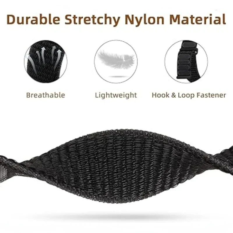 Нейлоновый ремешок с петлей для Apple Watch Band 10 9 8 7 46 мм 45 мм 42 мм 41 мм Ultra 2 49 мм Плетеный браслет iWatch 6 5 4 SE 44 мм 40 мм Ремень