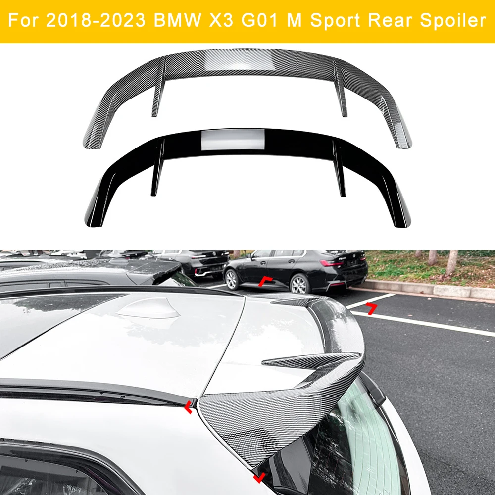 

For 2018-2024 BMW X3 G01 G02 X4 M Sport M Performance Style Gloss Black Roof Spoiler Rear Top Wing Body kit Accessories