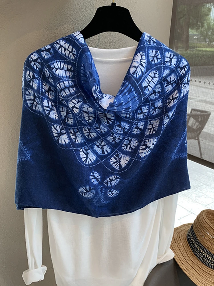 

Elegant Women Silk Scarf Wrap Shawl Retro Print Sunscreen Bandanas Hijab Lady Mujer Scarve Pareo Headscarf Boho Travel Fashion