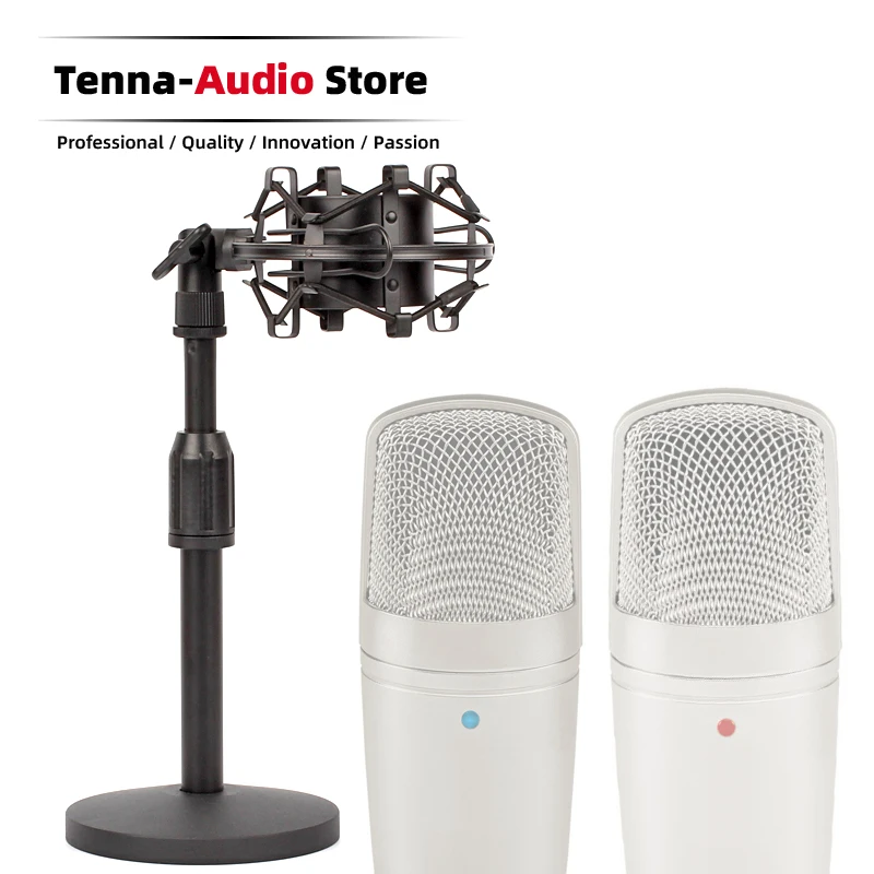 Anti Vibration Tabletop Microphone Shock Mount Holder For Behringer C-1 C-1U C-3 C1 C3 C 1 3 1U Mic Stand Desktop Mike Bracket