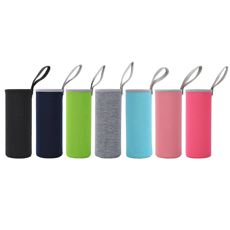 【K】550ML Sport Water Bottle Cover Case Insulated Bag Thermos Cup Pouch Portable Vacuum Glass Cup Set Sport Camping Accessories