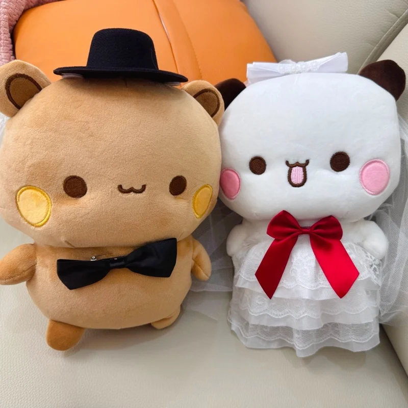 Panda Yier And Bubu Wedding Plush Bear Doll Romantic Bed Decor Ideal Gift For Wedding Anniversaries Cute Stuffed Soft Pillow Toy
