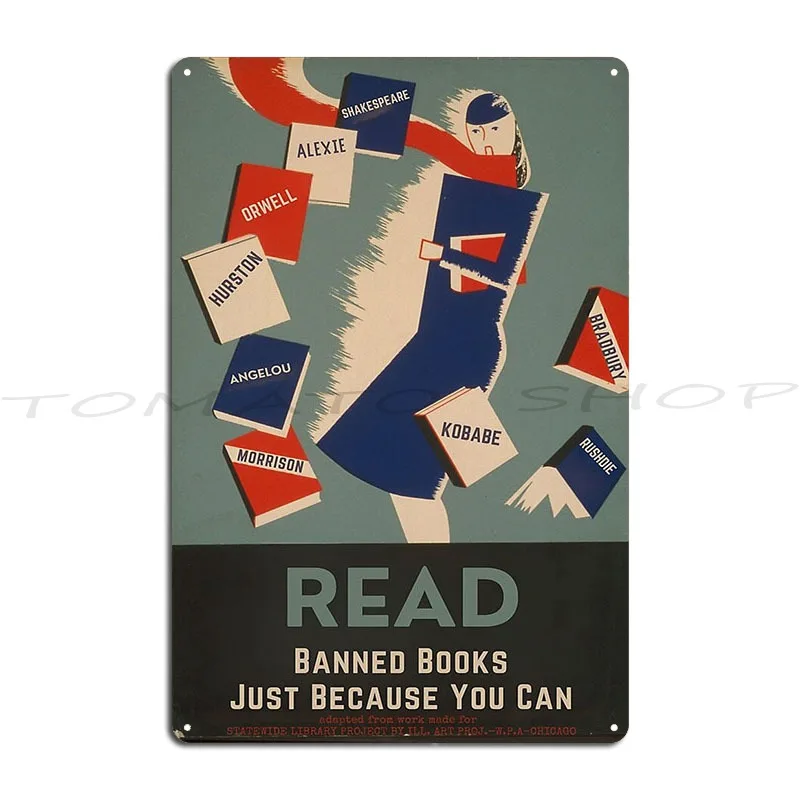 Read Banned Books The Prisoner Day 178 | 365 Day Creative Project Blithe Spirit   Metal Plaque