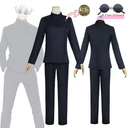 Gojo Satoru Cosplay Uniform Jujutsu JJK Anime Kaisen Gojo Satoru Cosplay Costume High School Uniform Wig Suit Halloween Costumes