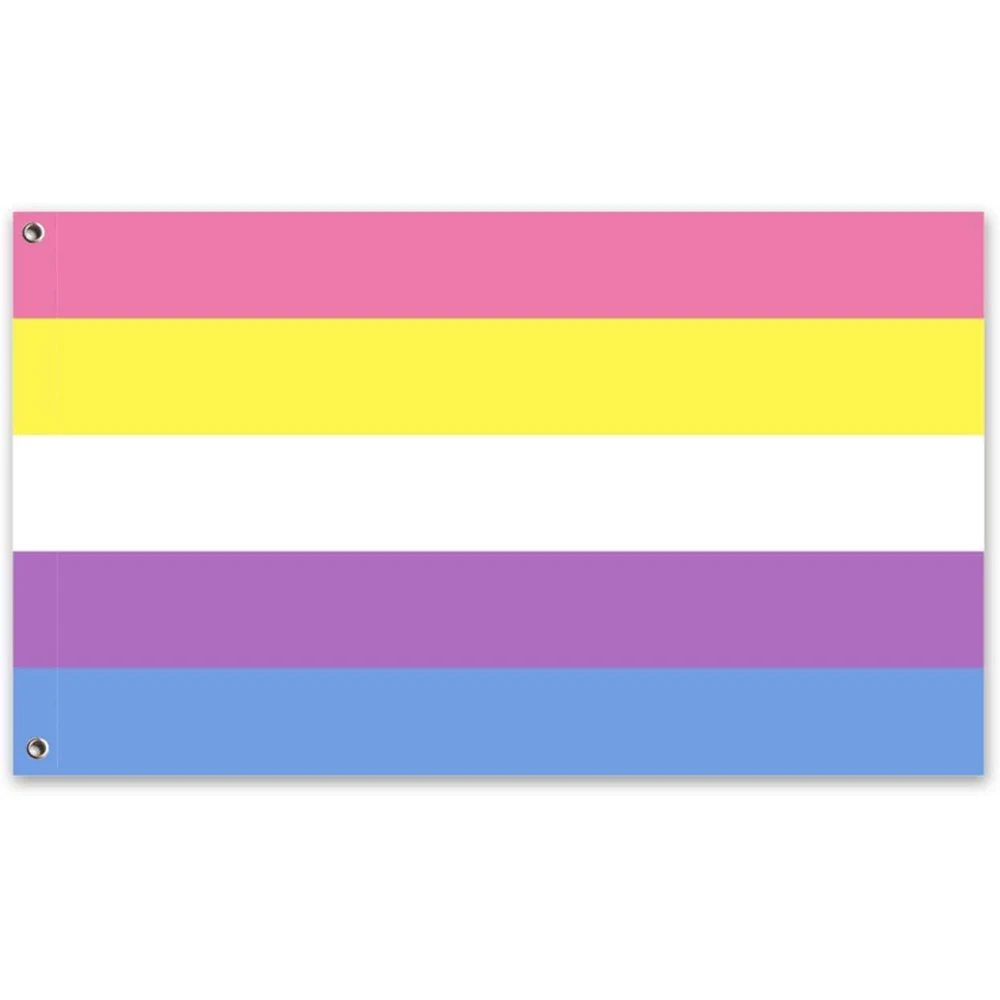 Flagnshow 100% Polyester Bigender Pride Flag LGBTQIA Bi Sexuality Flags