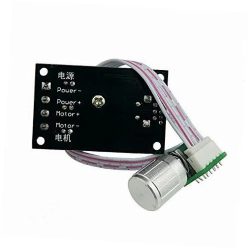 DC 6V-28V 6V 12V 24V 28V 3A 80W PWM Adjustable Reversible Motor Speed Controller Control Module Switch Extended Knob Board