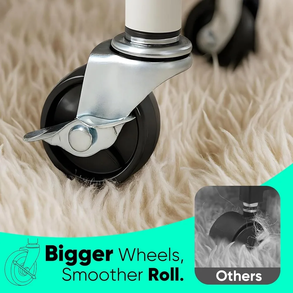 عربة المطبخ المتداول مع رف النبيذ، عربة البار، عربة تقديم بار المنزل على عجلات مع خطاف، عربات الميكروويف للمشروبات المتنقلة، #4