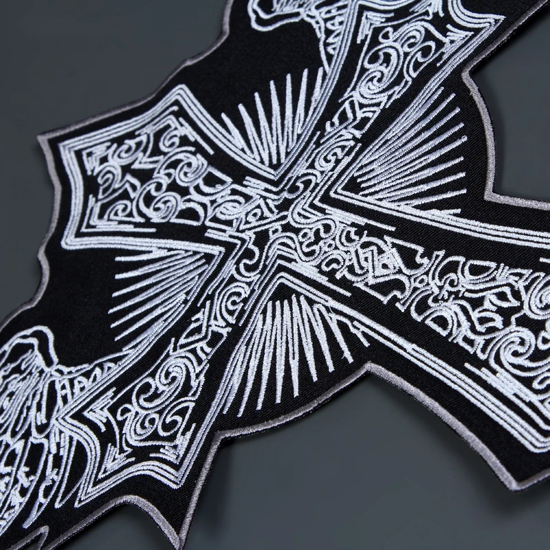 Wings Large Embroidery Patches Sew on For Jacket Motorcycle Biker Clothes Decoration Applique 32cm*32cm DIY Accessories