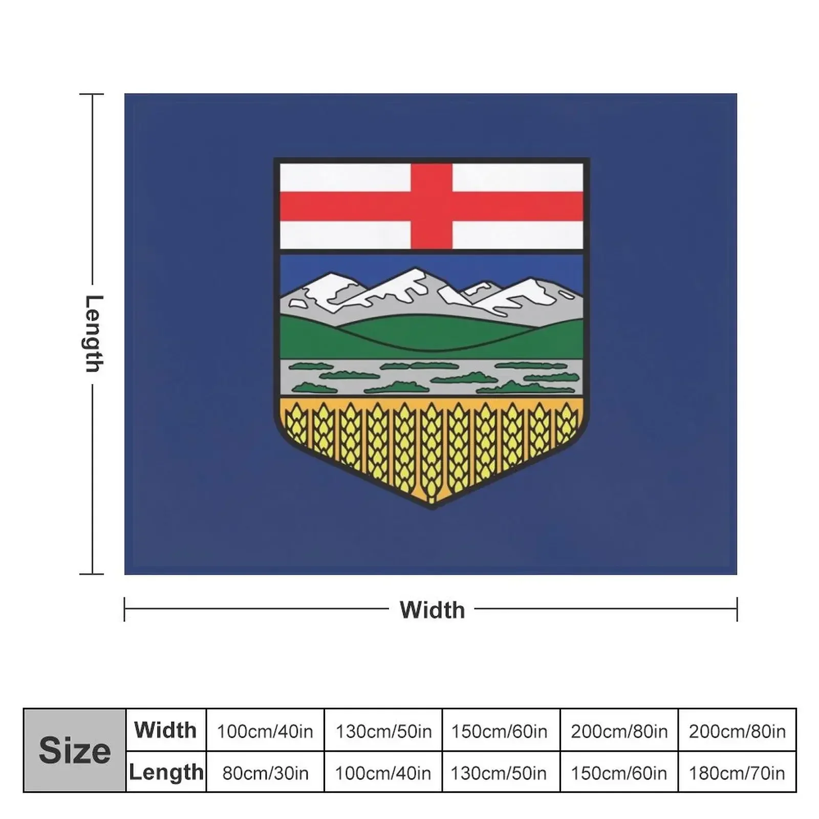 Alberta provincial flag with blue background Canada HD High Quality Online Store Throw Blanket anime Plaid on the sofa Blankets