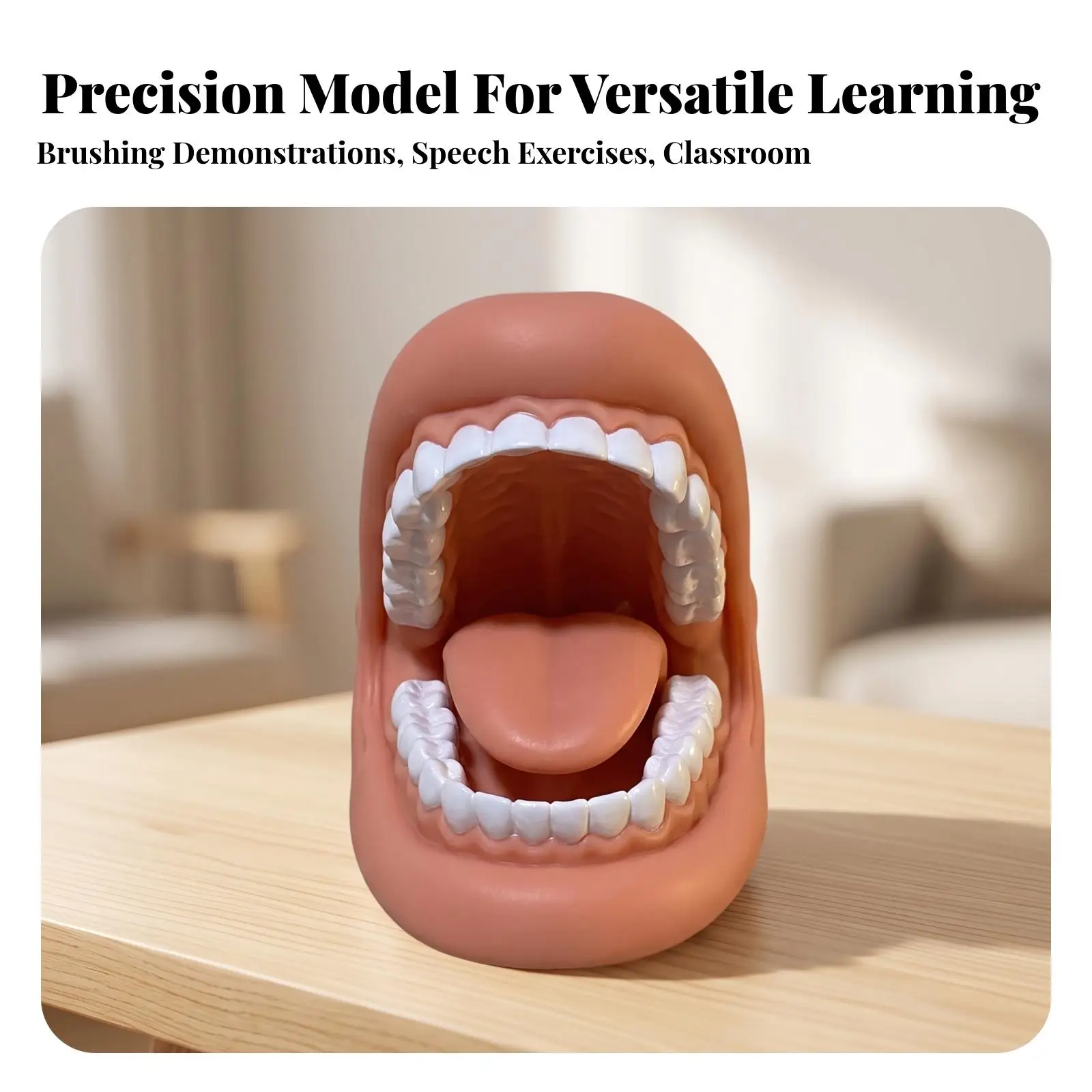 Interactive Oral Teaching Teeth Model with Flexible Mandible for Tooth Alignment Speech Therapy Demonstration