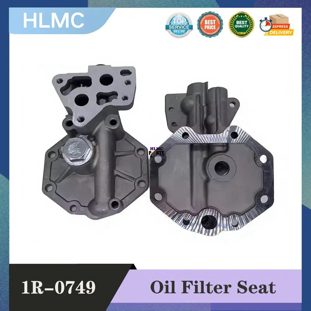 Excavator Parts Engine Oil Filter Seat for E320B E320C E320D Filter Seat Engine Oil Grid 4 Holes 1R-0739 8 Holes 1R-0749