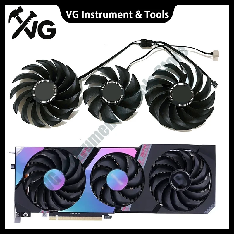 Für 90MM 4PIN RTX3070 RTX3080 GPU-Kühlerlüfter für Colorful Geforce RTX 3060Ti 3070 3080 iGame Ultra Ersatz-Grafikkartenlüfter – Detail 1