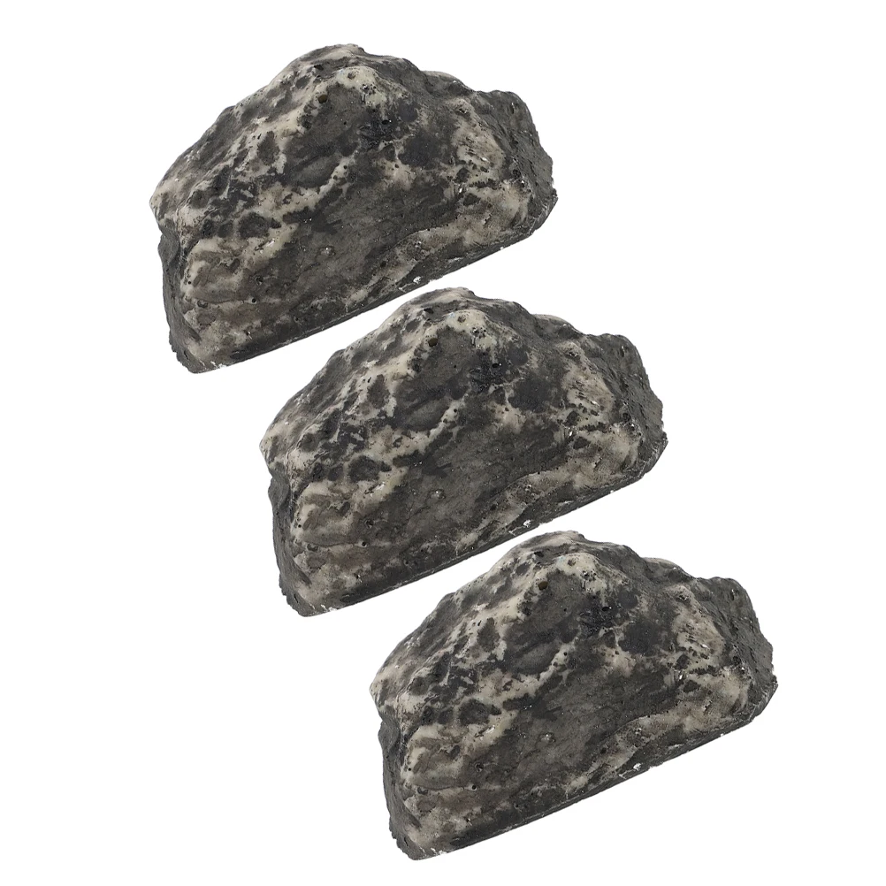 

3 Pcs Simulated Stone Key Box Realistic Rock Design Outdoor Resin Holder Hidden Storage Yard Car Hider Secure