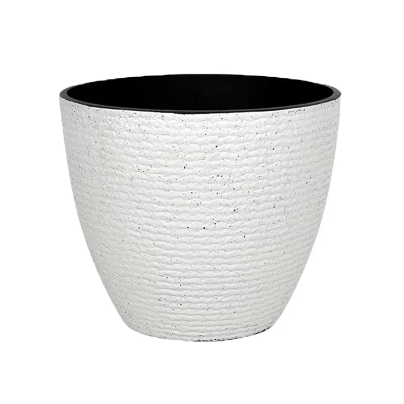 Indoor furniture flower pot imitation cement floor deep high pot simple thickened fortune tree large diameter resin po
